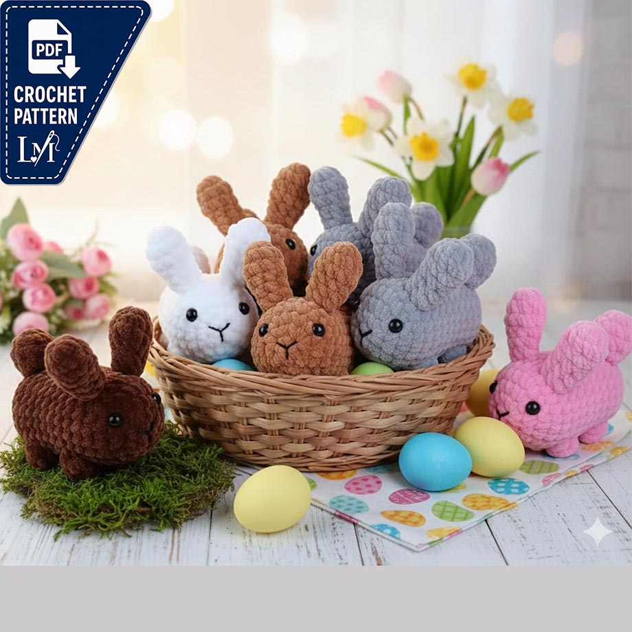 Chubby Bunny Crochet Pattern Projects for Plush Amigurumi 6